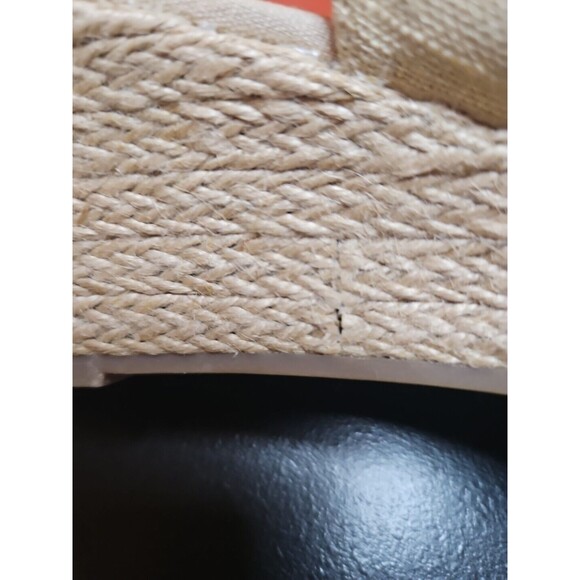 Natural Soul by Naturalizer Sandals Womens 8.5  W Basic Espadrille Beige Wedge - Picture 3 of 8